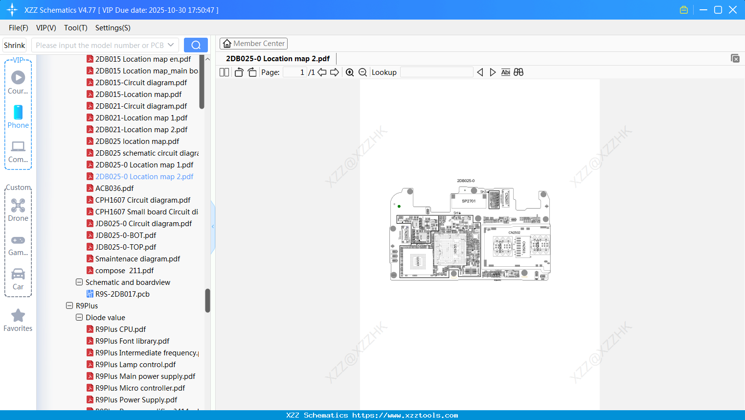 OPPO 2DB025-0 Location Map 2